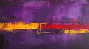 紫色基调抽象色彩画作