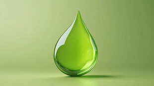 晶莹绿水滴 清新质感呈现