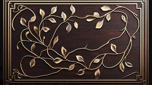 复古藤蔓木雕装饰图案