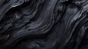 黑色木纹纹理特写