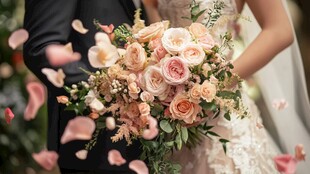 浪漫婚礼手捧花美丽瞬间