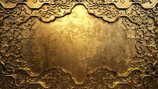 金色浮雕花纹背景图