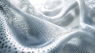 轻盈波点织物的梦幻纹理