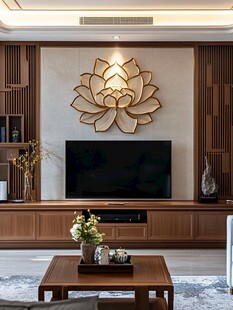 中式客厅电视墙精美装饰