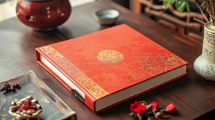 中式红皮书 典雅桌面景致