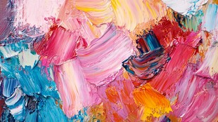 缤纷多彩的油画笔触纹理