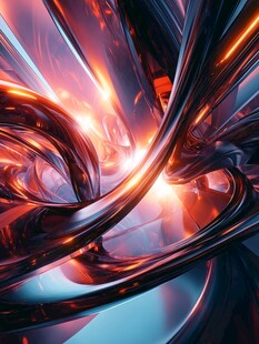 炫彩流动金属质感艺术图