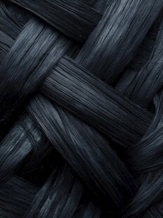 黑色交织发丝纹理特写