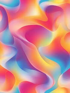 绚丽多彩流体渐变艺术图案