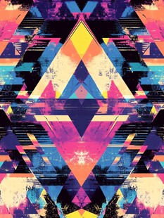 几何色彩抽象图案设计