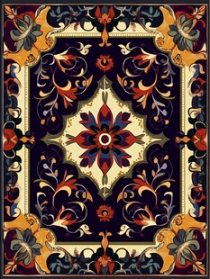 复古华丽民族风花纹图案