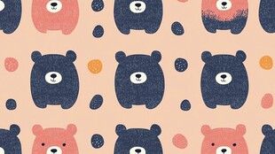 可爱小熊图案背景设计