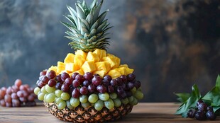 多彩水果堆叠成的视觉盛宴