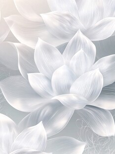 梦幻白色莲花花卉背景图