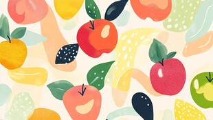 多彩水果图案背景设计