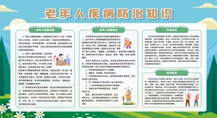 预防常见老年疾病宣传栏展板