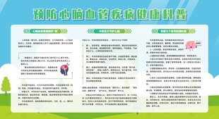 预防心脑血管疾病宣传栏