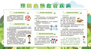 预防心脑血管疾病宣传栏
