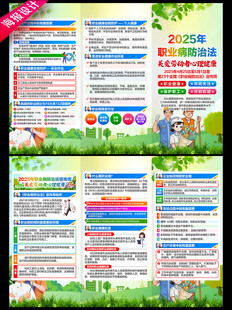 职业病防治法宣传周三折页