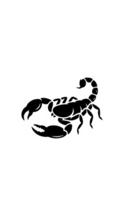 简约黑色蝎子图案设计