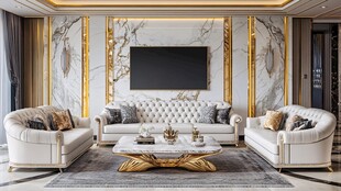 奢华现代风客厅家居场景