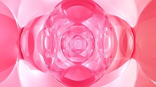 梦幻粉色立体花朵图案