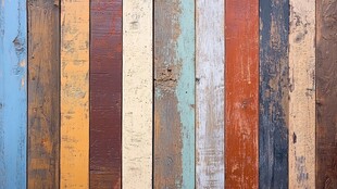 多彩复古木板纹理背景