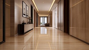 现代简约风格的宽敞走廊