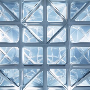 几何透明玻璃方块图案