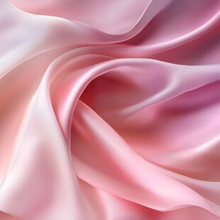 柔滑粉色绸缎纹理特写