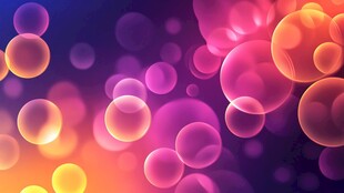 梦幻炫彩气泡背景图