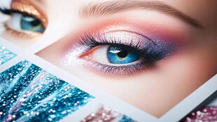 梦幻眼妆搭配闪耀亮片