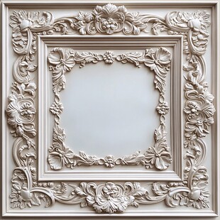欧式雕花方形装饰框架