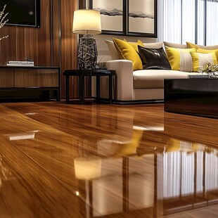 现代客厅木地板与家居布置