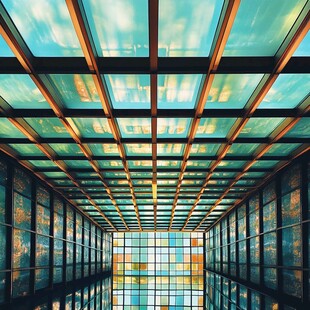 梦幻玻璃天窗室内独特景观