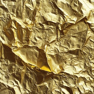 金色褶皱金属箔纹理