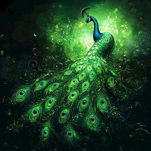 梦幻绿孔雀 绽放神秘光彩