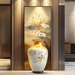 中式花瓶玄关装饰画摆件