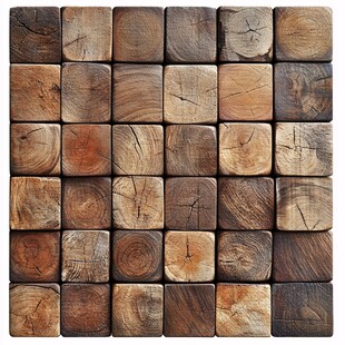 实木方块拼接纹理展示