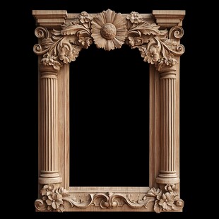 欧式雕花木质装饰框架