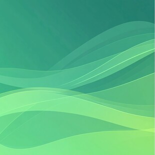 清新渐变绿色波浪背景图