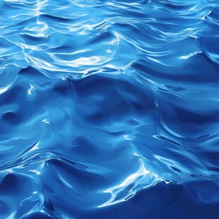 蓝色水波纹理背景图