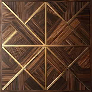 几何拼花木纹装饰板