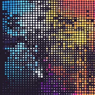 彩色圆点渐变抽象背景图