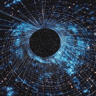 宇宙黑洞科幻风格视觉图