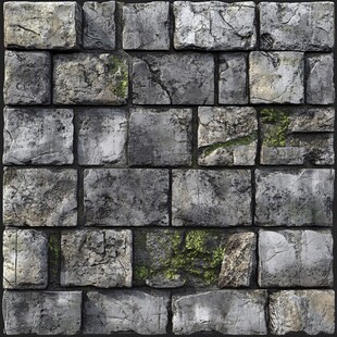 复古石砖墙纹理图案