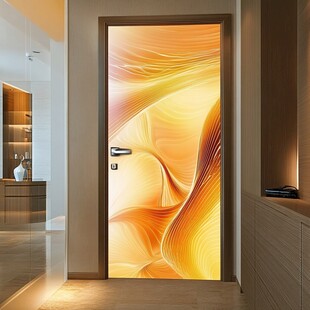 梦幻橙纹入户门装饰画