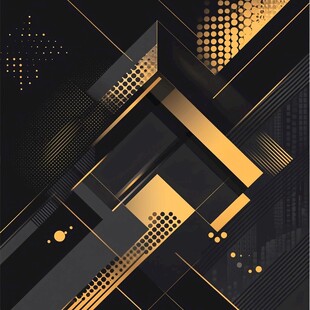 黑金几何抽象背景图案