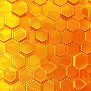 金色蜂巢图案背景纹理