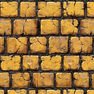 复古黄砖块墙面纹理图